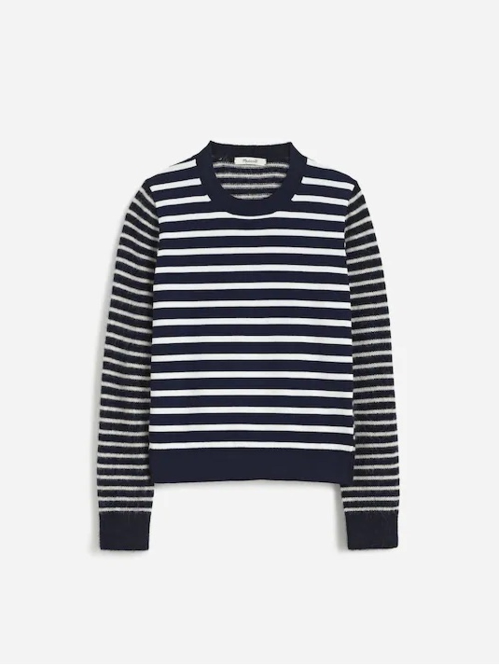 Madewell Sweater Striped Alpaca Navy Women’s Size Medium